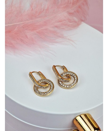 Kolczyki stal z wiszącym kółeczkiem