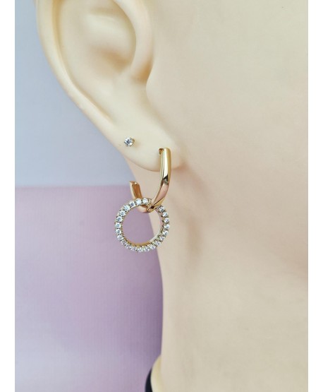 Kolczyki stal wiszące kółeczka