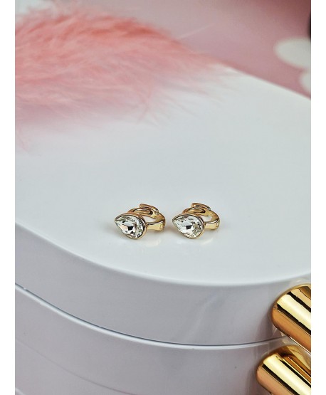 Miniaturowe kolczyki stal cyrkoniowa łezka