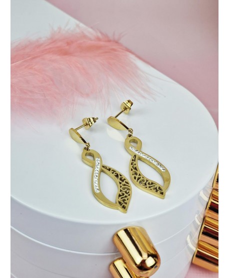 Kolczyki stal wiszące łezki