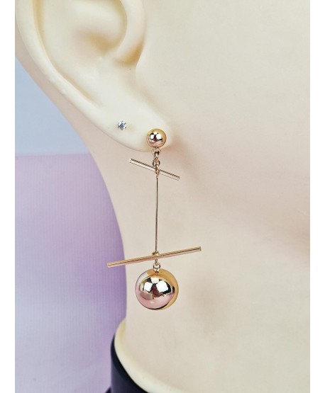 Kolczyki stal geometryczne kuleczki