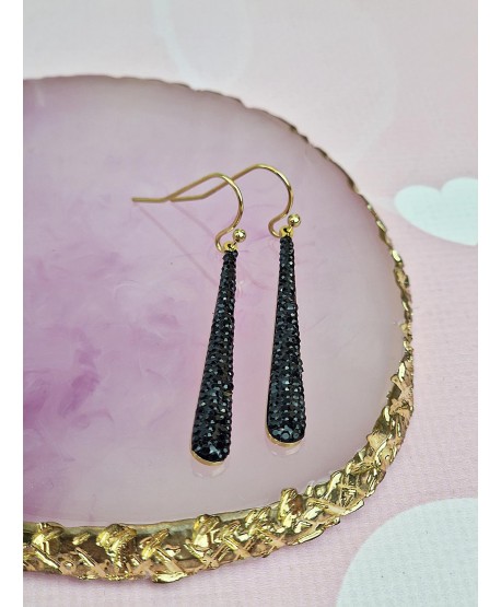 Kolczyki stal kolorowe pałki