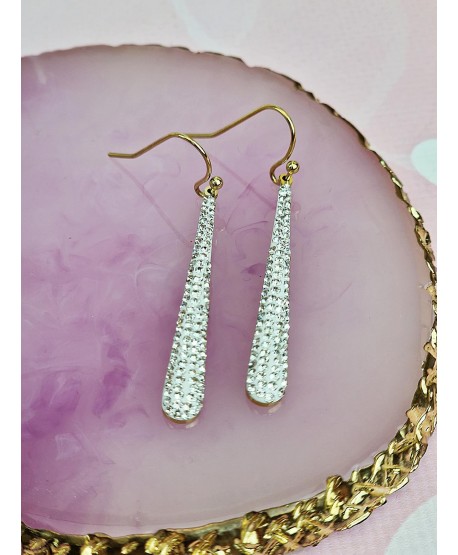 Kolczyki stal kolorowe pałki