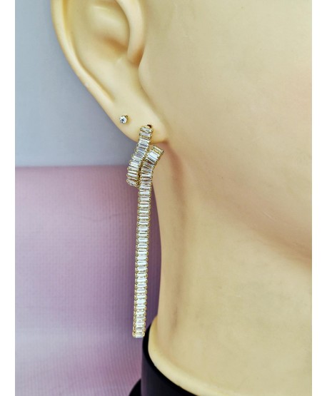 Kolczyki stal błyszczące łańcuszki