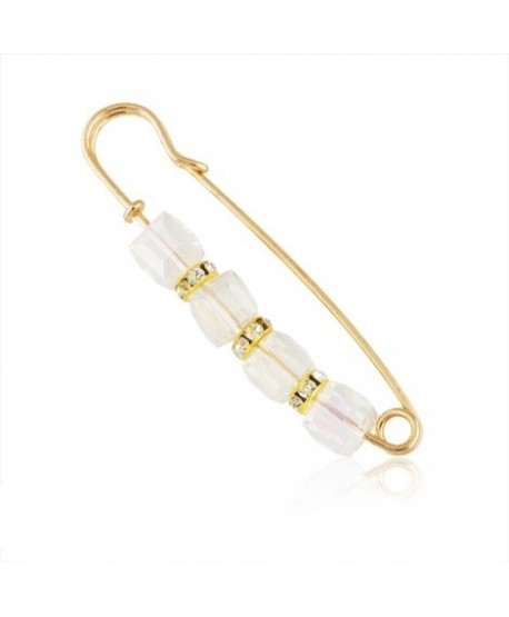 Broszka agrafka kryształki