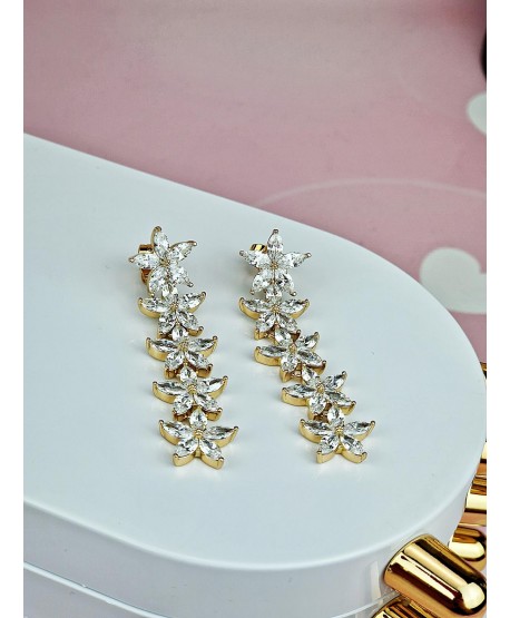 Kolczyki stal błyszczące kwiatuszki