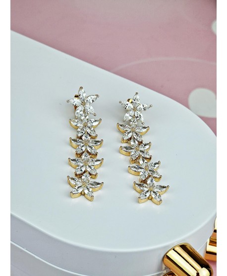 Kolczyki stal błyszczące kwiatuszki