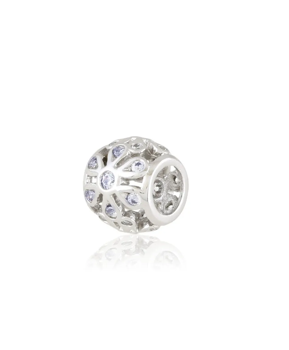 Zawieszka stal charms z cyrkoniami