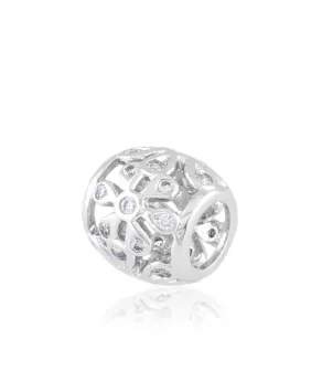 Zawieszka stal charms z cyrkoniami