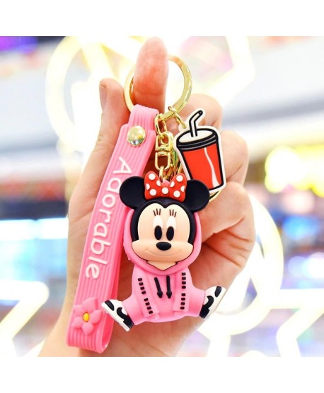 Brelok różowa myszka w kapturku