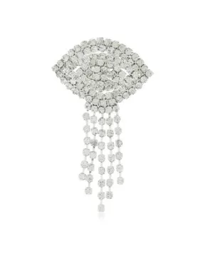 Broszka z wiszącymi cyrkoniami