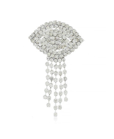 Broszka z wiszącymi cyrkoniami