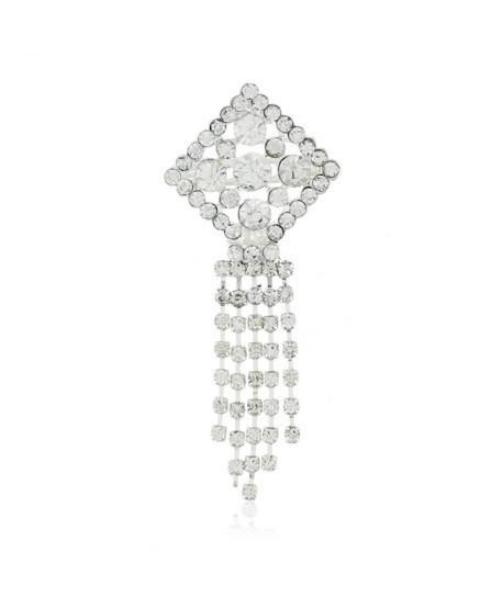 Broszka z wiszącymi cyrkoniami