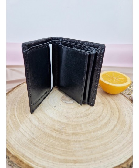 Portfel męski skórzany mały czarny brązowy