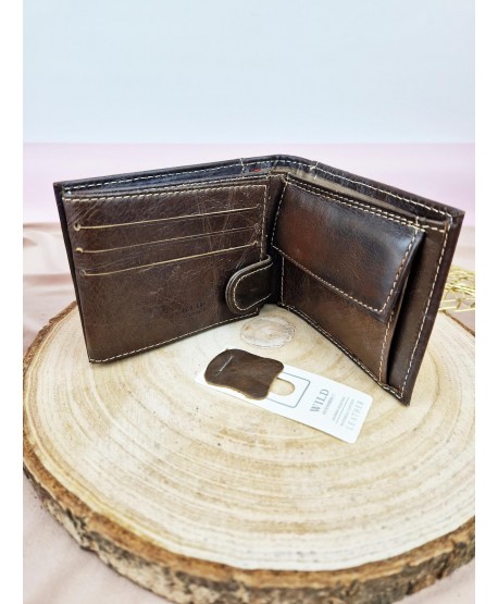 Portfel męski skórzany Wild brązowy