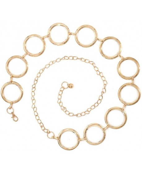 Pasek biżuteryjny z kółeczek złoty