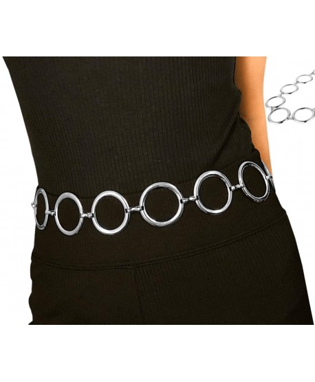 Pasek biżuteryjny z kółeczek srebrny