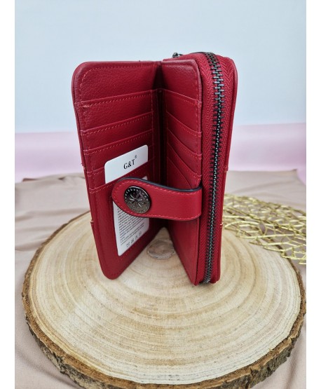 Portfel ekoskóra pojemny na zamek