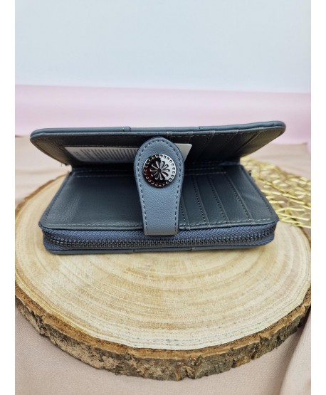 Portfel ekoskóra pojemny na zamek