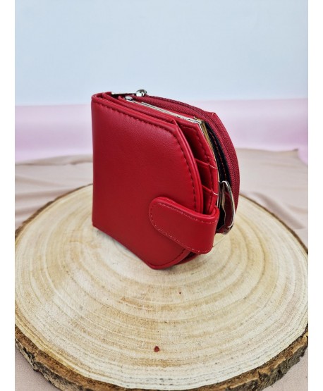 Mały portfel ekoskóra zamek i bigiel