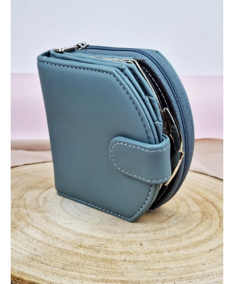 Mały portfel ekoskóra zamek i bigiel