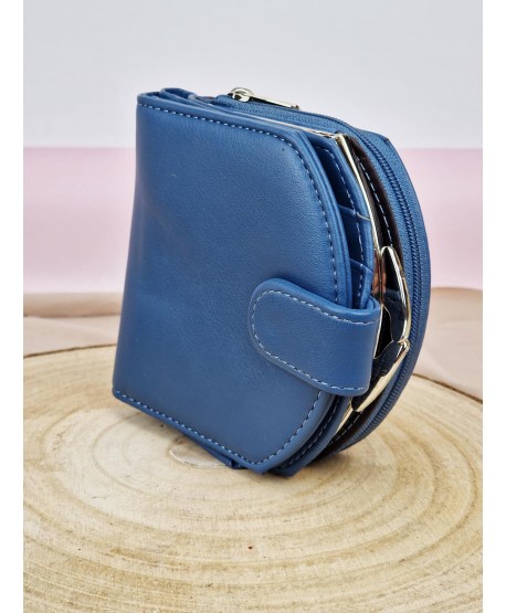 Mały portfel ekoskóra zamek i bigiel