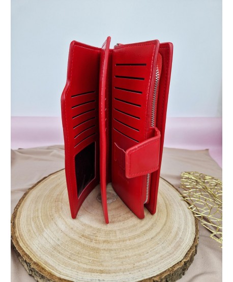 Duży portfel damski super pakowny ekoskóra na zamek