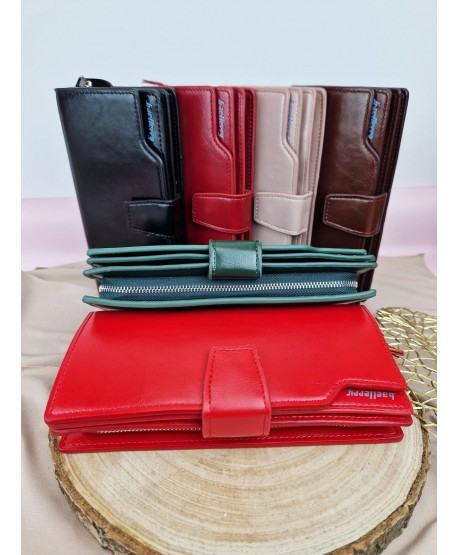 Duży portfel damski super pakowny ekoskóra na zamek