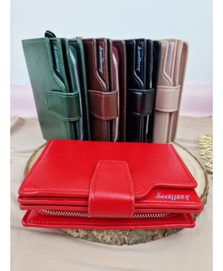 Portfel damski pakowny ekoskóra na zamek