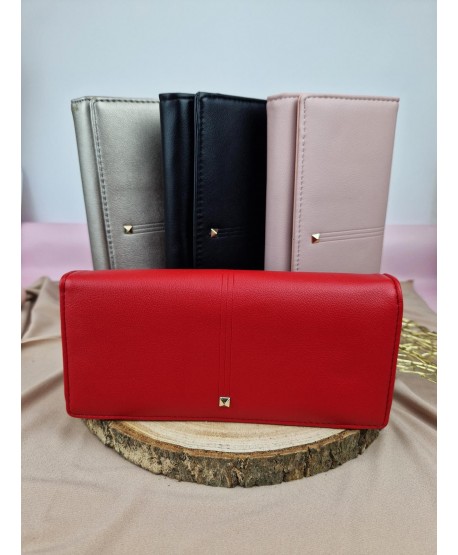 Klasyczny portfel damski ekoskóra na magnes