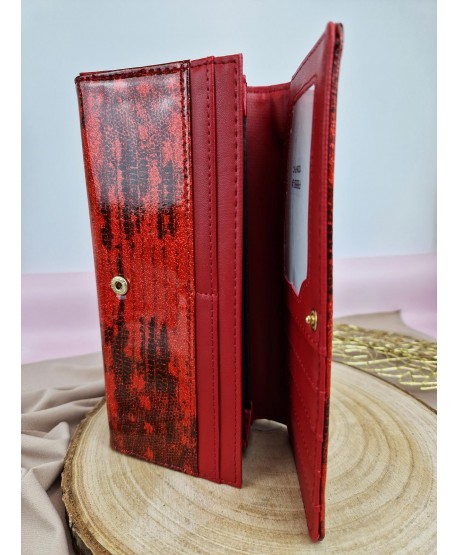 Portfel damski ekoskóra lakierowany brokatowy