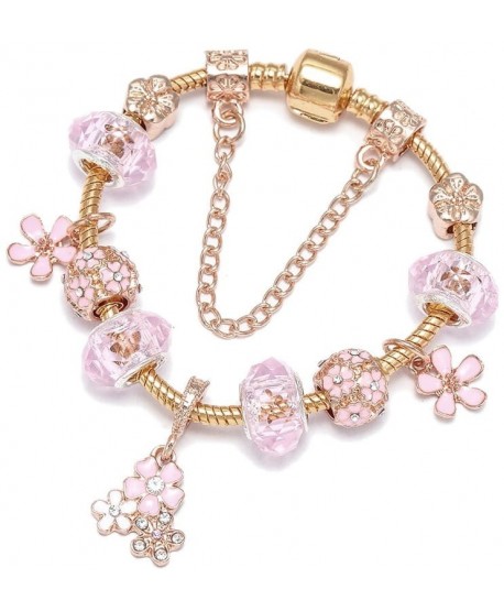 Bransoletka modułowa z kwiatuszkami