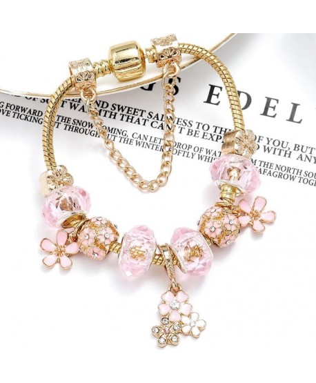 Bransoletka modułowa z kwiatuszkami