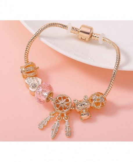 Bransoletka modułowa różowe złoto łapacz snów