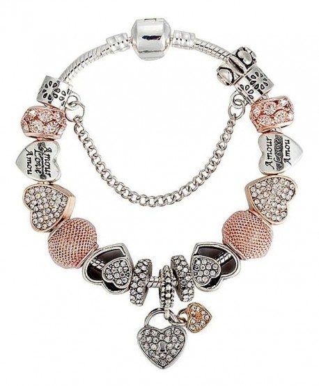 Bransoletka modułowa srebrna serduszko