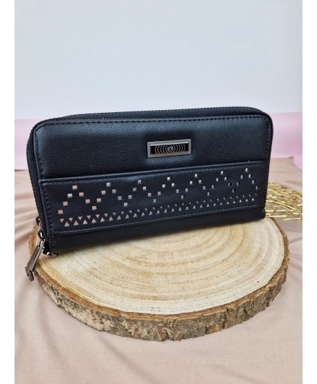 Portfel damski ekoskóra pakowny na dwa zamki