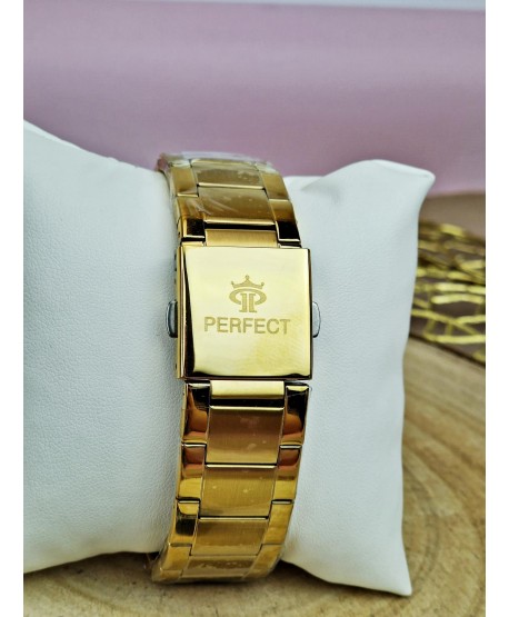Zegarek męski Perfect złoty z datownikiem