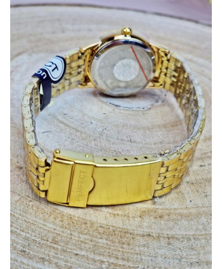 Zegarek unisex Perfect złoty z cyframi