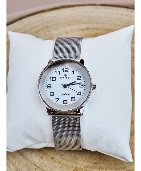 Zegarek damski Perfect srebrny z cyframi