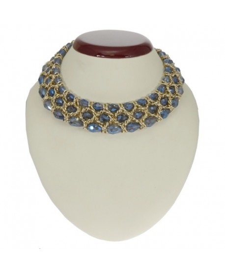 Komplet - błękitno-złoty