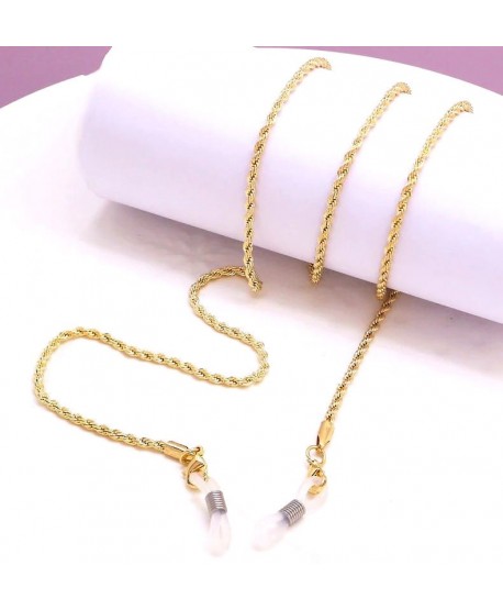 Łańcuszki do okularów splot Kordel- złoty