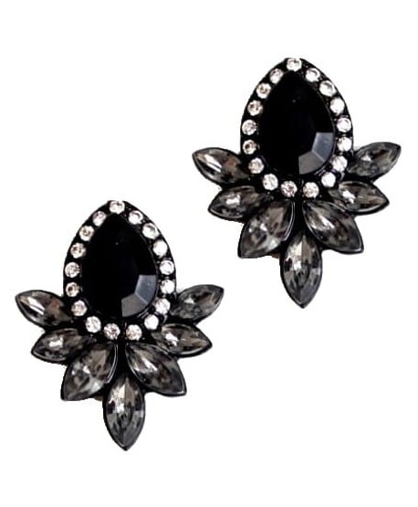 Kolczyki czarno grafitowe