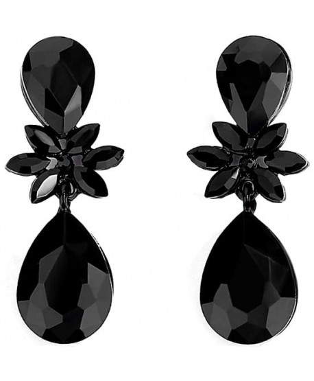 Kolczyki czarne kryształki