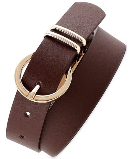 Brązowy pasek z klasyczną klamrą