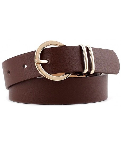 Brązowy pasek z klasyczną klamrą