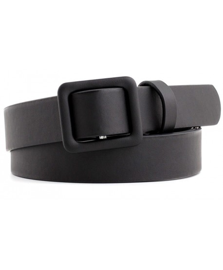 Czarny pasek z kwadratową klamrą