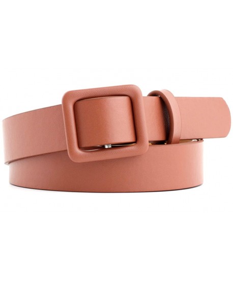 Brązowy pasek z kwadratową klamrą