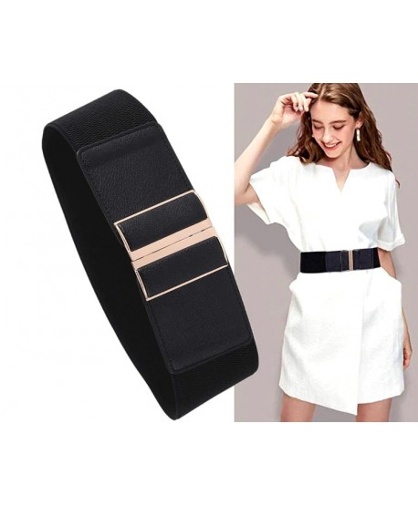 Czarny szeroki pasek na gumie