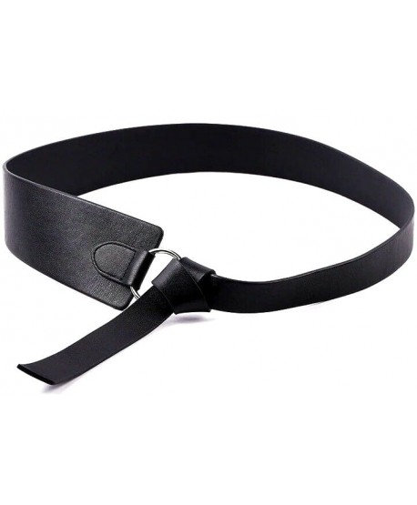 Przekładany czarny pasek z klamrą