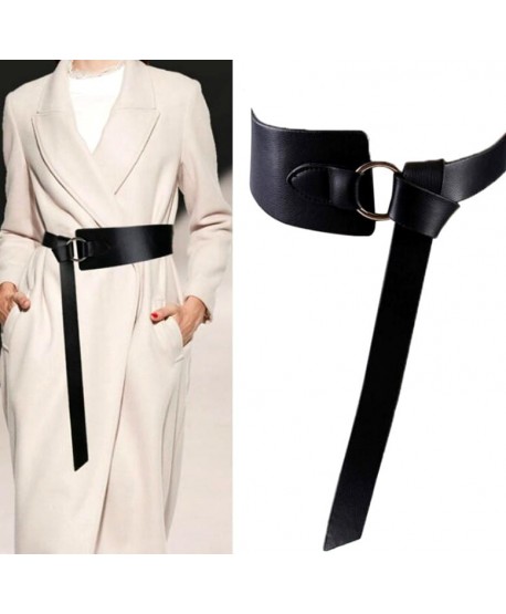 Przekładany czarny pasek z klamrą